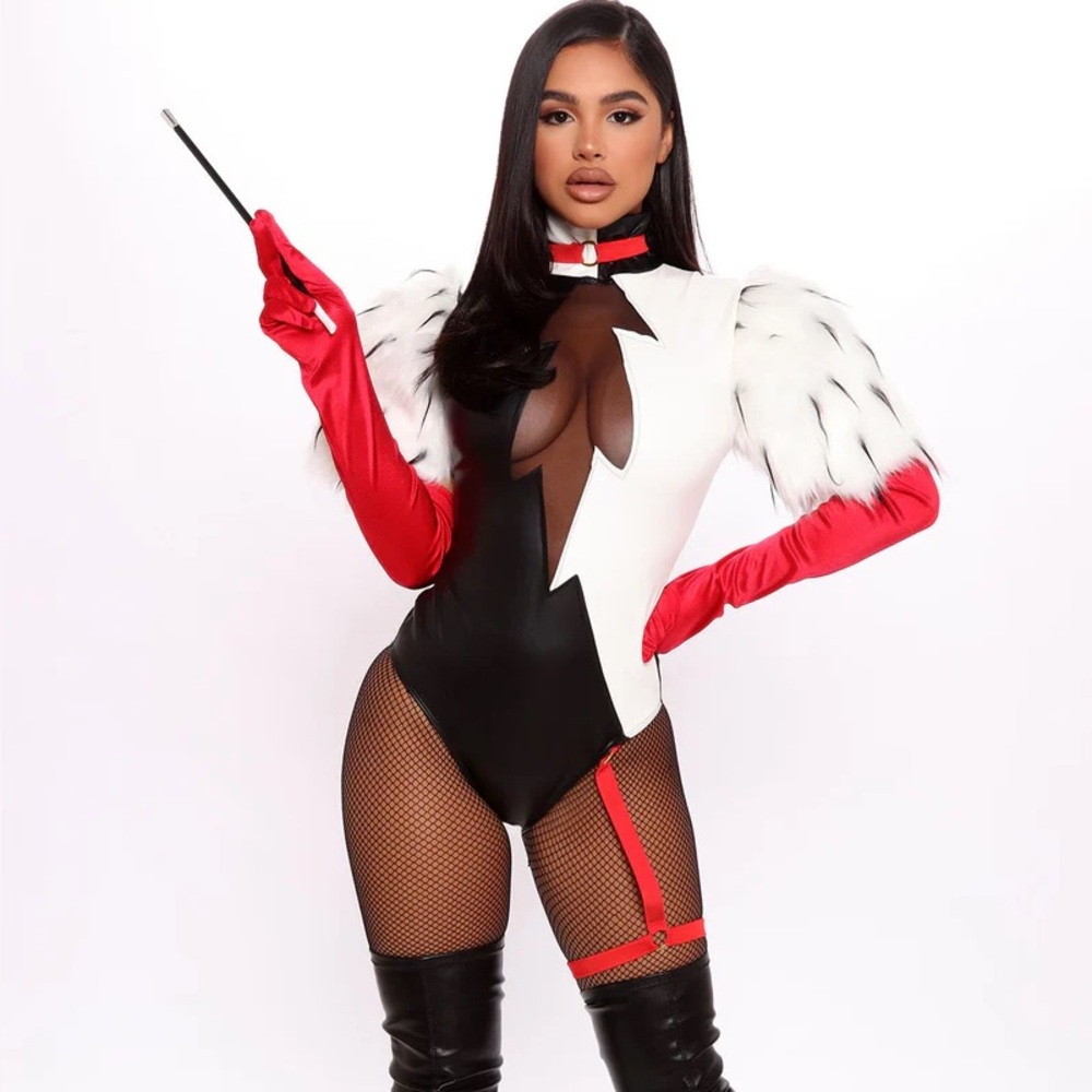 Black and White Bodysuit with wig included
